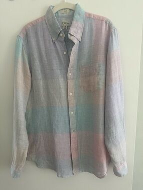 J crew Men's Pastel Plaid Button-Down Shirt - Multicolor